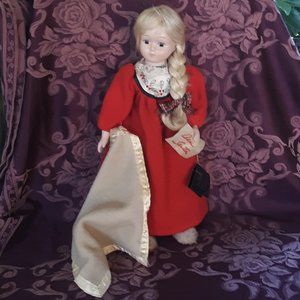 House of Lloyd Christmas Around The World Doll in Box 1990 Preowned To Restore